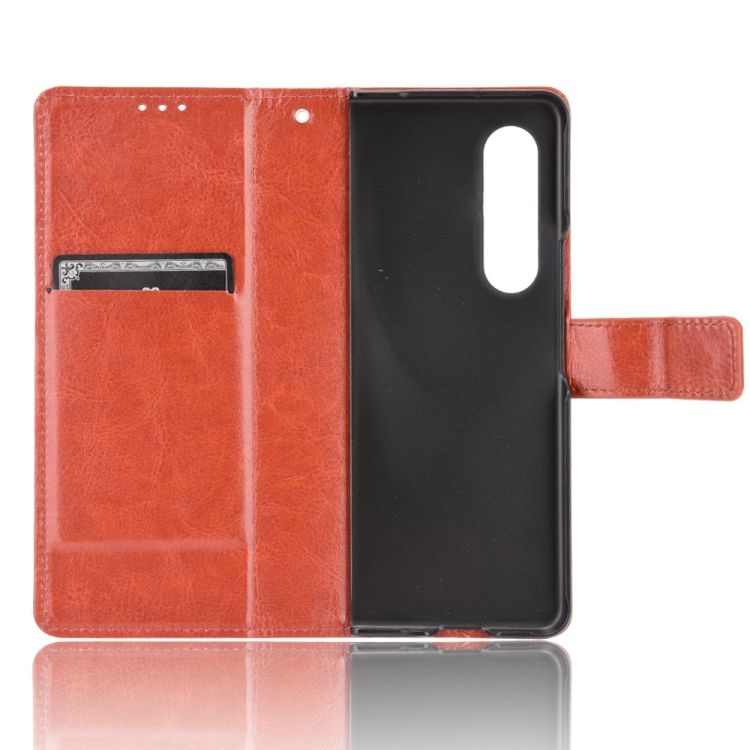 Knižkové puzdro Shockproof Horse Texture hnedé – Samsung Galaxy Z Fold 3 | Kryty na mobil Kryty na mobil | Knižkové puzdro Shockproof Horse Texture hnedé – Samsung Galaxy Z Fold 3 | Kryty na mobil