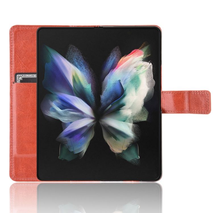 Knižkové puzdro Shockproof Horse Texture hnedé – Samsung Galaxy Z Fold 3 | Kryty na mobil Kryty na mobil | Knižkové puzdro Shockproof Horse Texture hnedé – Samsung Galaxy Z Fold 3 | Kryty na mobil