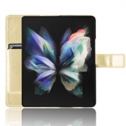 Knižkové puzdro Shockproof Horse Texture zlaté – Samsung Galaxy Z Fold 3 | Kryty na mobil Kryty na mobil | Knižkové puzdro Shockproof Horse Texture zlaté – Samsung Galaxy Z Fold 3 | Kryty na mobil
