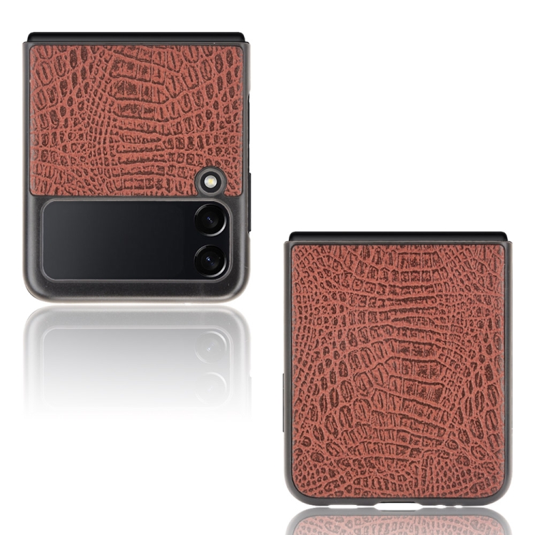 Kryt Shockproof Crocodile Texture hnedý – Samsung Galaxy Z Flip 3 | Kryty na mobil Kryty na mobil | Kryt Shockproof Crocodile Texture hnedý – Samsung Galaxy Z Flip 3 | Kryty na mobil