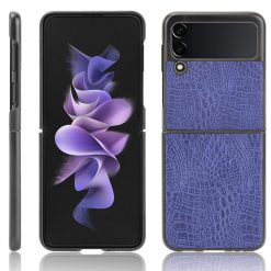 Kryty na mobil | Kryt Shockproof Crocodile Texture modrý – Samsung Galaxy Z Flip 3 | Kryty na mobil