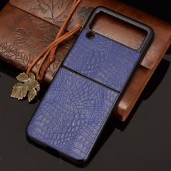 Kryt Shockproof Crocodile Texture modrý – Samsung Galaxy Z Flip 3 | Kryty na mobil Kryty na mobil | Kryt Shockproof Crocodile Texture modrý – Samsung Galaxy Z Flip 3 | Kryty na mobil