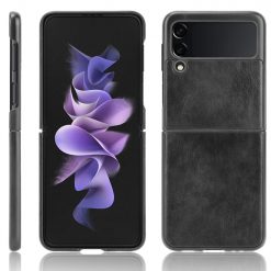 Kryty na mobil | Kryt Shockproof Litchi Texture čierny – Samsung Galaxy Z Flip 3 | Kryty na mobil