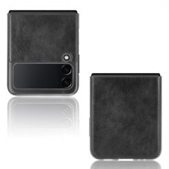 Kryty na mobil | Kryt Shockproof Litchi Texture čierny – Samsung Galaxy Z Flip 3 | Kryty na mobil