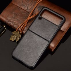 Kryty na mobil | Kryt Shockproof Litchi Texture čierny – Samsung Galaxy Z Flip 3 | Kryty na mobil