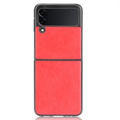 Kryty na mobil | Kryt Shockproof Litchi Texture červený – Samsung Galaxy Z Flip 3 | Kryty na mobil