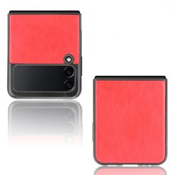 Kryty na mobil | Kryt Shockproof Litchi Texture červený – Samsung Galaxy Z Flip 3 | Kryty na mobil