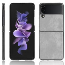 Kryty na mobil | Kryt Shockproof Litchi Texture sivý – Samsung Galaxy Z Flip 3 | Kryty na mobil