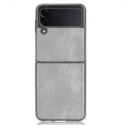 Kryty na mobil | Kryt Shockproof Litchi Texture sivý – Samsung Galaxy Z Flip 3 | Kryty na mobil