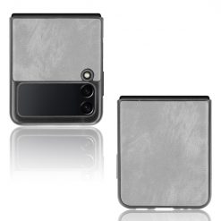 Kryty na mobil | Kryt Shockproof Litchi Texture sivý – Samsung Galaxy Z Flip 3 | Kryty na mobil