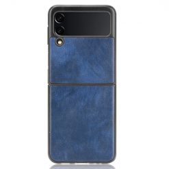 Kryty na mobil | Kryt Shockproof Litchi Texture modrý – Samsung Galaxy Z Flip 3 | Kryty na mobil