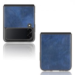 Kryty na mobil | Kryt Shockproof Litchi Texture modrý – Samsung Galaxy Z Flip 3 | Kryty na mobil