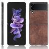 Kryty na mobil | Kryt Litchi Pattern Folding Leather zelený – Samsung Galaxy Z Flip 3 | Kryty na mobil