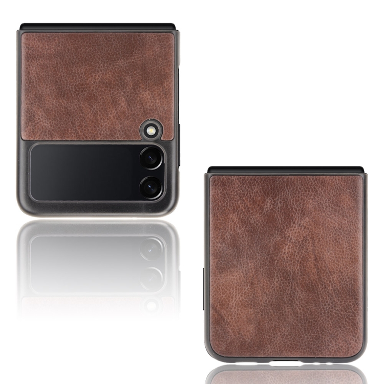 Kryt Shockproof Litchi Texture hnedý – Samsung Galaxy Z Flip 3 | Kryty na mobil Kryty na mobil | Kryt Shockproof Litchi Texture hnedý – Samsung Galaxy Z Flip 3 | Kryty na mobil