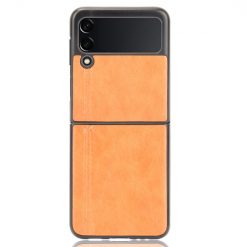 Kryt Shockproof Sewing Cow Pattern oranžový – Samsung Galaxy Z Flip 3 | Kryty na mobil Kryty na mobil | Kryt Shockproof Sewing Cow Pattern oranžový – Samsung Galaxy Z Flip 3 | Kryty na mobil
