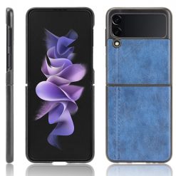 Kryty na mobil | Kryt Shockproof Sewing Cow Pattern modrý – Samsung Galaxy Z Flip 3 | Kryty na mobil