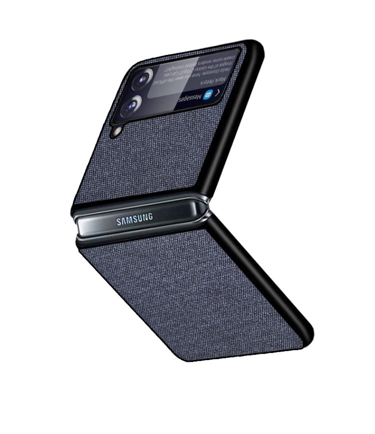 Kryt Shockproof Sea Sand Cloth Texture modrý – Samsung Galaxy Z Flip 3 | Kryty na mobil Kryty na mobil | Kryt Shockproof Sea Sand Cloth Texture modrý – Samsung Galaxy Z Flip 3 | Kryty na mobil