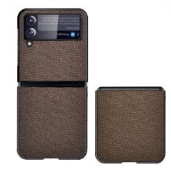 Kryt Shockproof Sea Sand Cloth Texture hnedý – Samsung Galaxy Z Flip 3 | Kryty na mobil Kryty na mobil | Kryt Shockproof Sea Sand Cloth Texture hnedý – Samsung Galaxy Z Flip 3 | Kryty na mobil