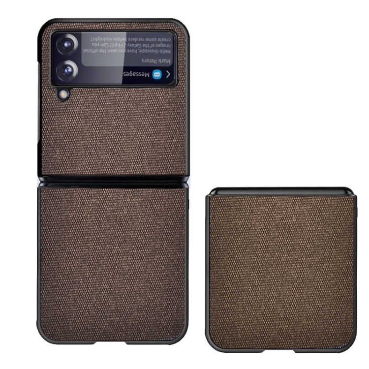Kryt Shockproof Sea Sand Cloth Texture hnedý – Samsung Galaxy Z Flip 3 | Kryty na mobil Kryty na mobil | Kryt Shockproof Sea Sand Cloth Texture hnedý – Samsung Galaxy Z Flip 3 | Kryty na mobil
