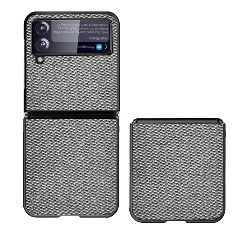 Kryt Shockproof Sea Sand Cloth Texture sivý – Samsung Galaxy Z Flip 3 | Kryty na mobil Kryty na mobil | Kryt Shockproof Sea Sand Cloth Texture sivý – Samsung Galaxy Z Flip 3 | Kryty na mobil
