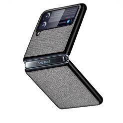 Kryt Shockproof Sea Sand Cloth Texture sivý – Samsung Galaxy Z Flip 3 | Kryty na mobil Kryty na mobil | Kryt Shockproof Sea Sand Cloth Texture sivý – Samsung Galaxy Z Flip 3 | Kryty na mobil