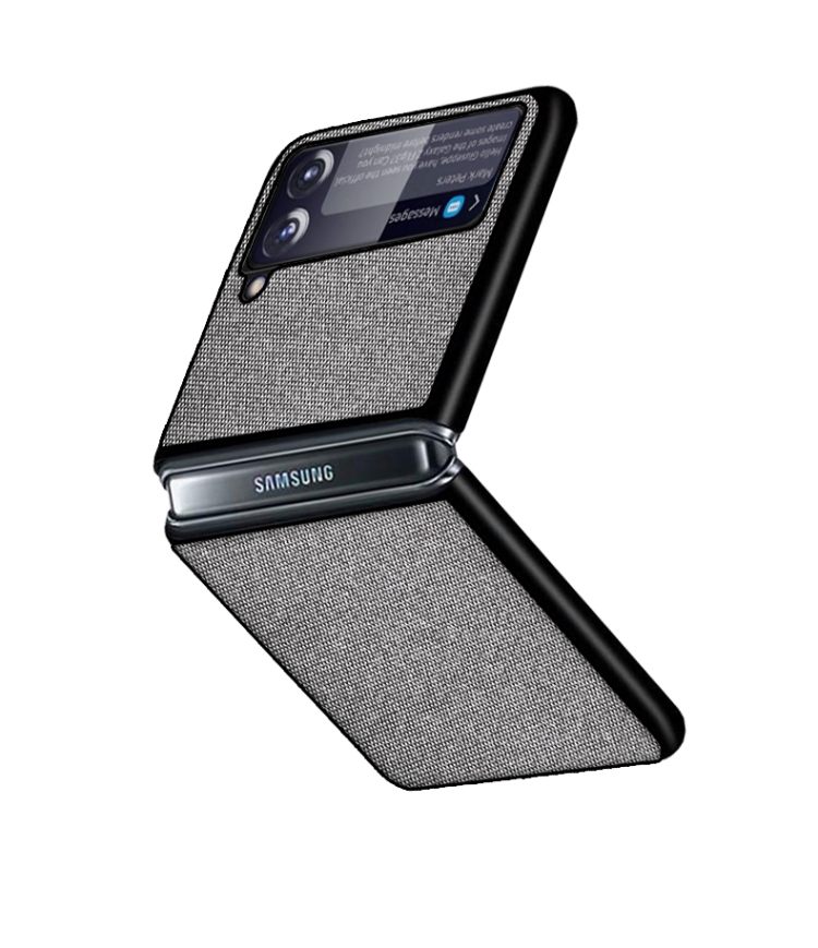 Kryt Shockproof Sea Sand Cloth Texture sivý – Samsung Galaxy Z Flip 3 | Kryty na mobil Kryty na mobil | Kryt Shockproof Sea Sand Cloth Texture sivý – Samsung Galaxy Z Flip 3 | Kryty na mobil