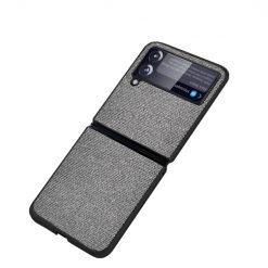 Kryt Shockproof Sea Sand Cloth Texture sivý – Samsung Galaxy Z Flip 3 | Kryty na mobil Kryty na mobil | Kryt Shockproof Sea Sand Cloth Texture sivý – Samsung Galaxy Z Flip 3 | Kryty na mobil