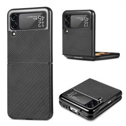 Kryty na mobil | Kryt Cross Pattern Slim čierny – Samsung Galaxy Z Flip 3 | Kryty na mobil