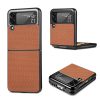 Kryty na mobil | Kryt Cross Pattern Slim modrý – Samsung Galaxy Z Flip 3 | Kryty na mobil