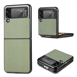 Kryty na mobil | Kryt Cross Pattern Slim zelený – Samsung Galaxy Z Flip 3 | Kryty na mobil