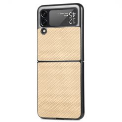 Kryty na mobil | Kryt Cross Pattern Slim žltý – Samsung Galaxy Z Flip 3 | Kryty na mobil