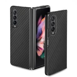 Kryty na mobil | Kryt Cross Pattern Slim čierny – Samsung Galaxy Z Fold 3 | Kryty na mobil
