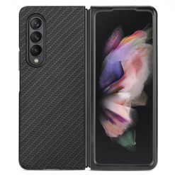 Kryty na mobil | Kryt Cross Pattern Slim čierny – Samsung Galaxy Z Fold 3 | Kryty na mobil
