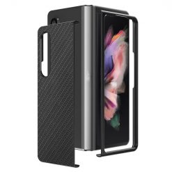 Kryty na mobil | Kryt Cross Pattern Slim čierny – Samsung Galaxy Z Fold 3 | Kryty na mobil