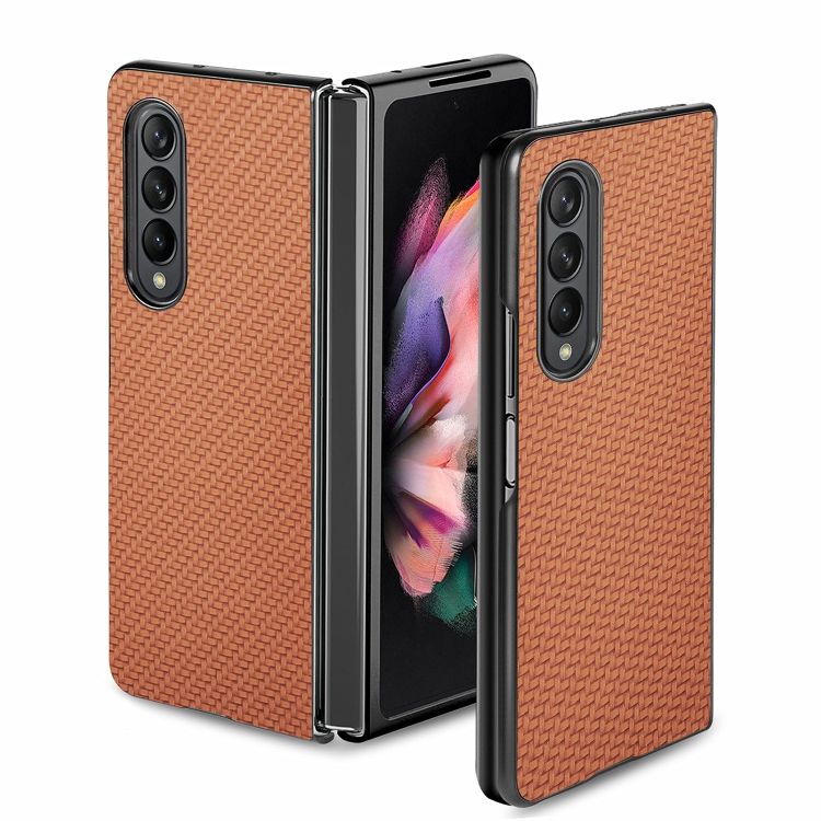 Kryt Cross Pattern Slim hnedý – Samsung Galaxy Z Fold 3 | Kryty na mobil Kryty na mobil | Kryt Cross Pattern Slim hnedý – Samsung Galaxy Z Fold 3 | Kryty na mobil