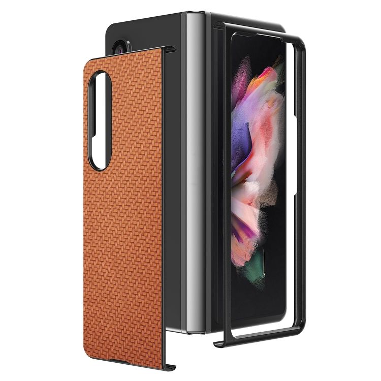 Kryt Cross Pattern Slim hnedý – Samsung Galaxy Z Fold 3 | Kryty na mobil Kryty na mobil | Kryt Cross Pattern Slim hnedý – Samsung Galaxy Z Fold 3 | Kryty na mobil
