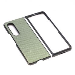Kryty na mobil | Kryt Cross Pattern Slim zelený – Samsung Galaxy Z Fold 3 | Kryty na mobil