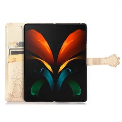 Peňaženkové puzdro Embossing Pattern Pes a Mačka zlaté – Samsung Galaxy Z Fold 3 | Kryty na mobil Kryty na mobil | Peňaženkové puzdro Embossing Pattern Pes a Mačka zlaté – Samsung Galaxy Z Fold 3 | Kryty na mobil