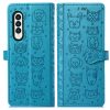 Peňaženkové puzdro Embossing Pattern Pes a Mačka zlaté – Samsung Galaxy Z Fold 3 | Kryty na mobil Kryty na mobil | Peňaženkové puzdro Embossing Pattern Pes a Mačka zlaté – Samsung Galaxy Z Fold 3 | Kryty na mobil