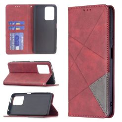 Kryty na mobil | Knižkové puzdro Rhombus červené – Xiaomi 11T / 11T Pro | Kryty na mobil