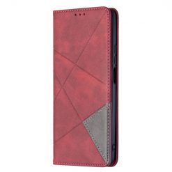 Kryty na mobil | Knižkové puzdro Rhombus červené – Xiaomi 11T / 11T Pro | Kryty na mobil
