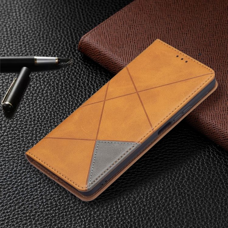 Knižkové puzdro Rhombus žlté – Xiaomi 11T / 11T Pro | Kryty na mobil Kryty na mobil | Knižkové puzdro Rhombus žlté – Xiaomi 11T / 11T Pro | Kryty na mobil