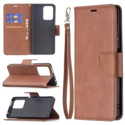 Kryty na mobil | Peňaženkové puzdro Retro Lambskin hnedé – Xiaomi 11T / 11T Pro | Kryty na mobil