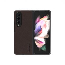 Kryty na mobil | Kryt Imeeke Plain Leather hnedý – Samsung Galaxy Z Fold 3 | Kryty na mobil