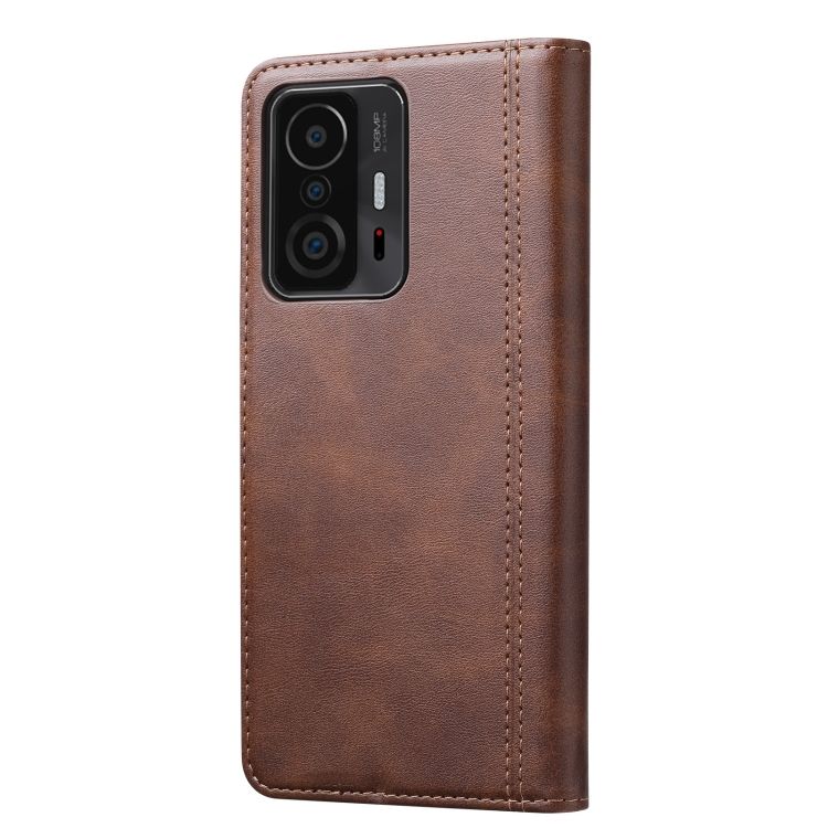 Knižkové puzdro Unique hnedé – Xiaomi 11T / 11T Pro | Kryty na mobil Kryty na mobil | Knižkové puzdro Unique hnedé – Xiaomi 11T / 11T Pro | Kryty na mobil