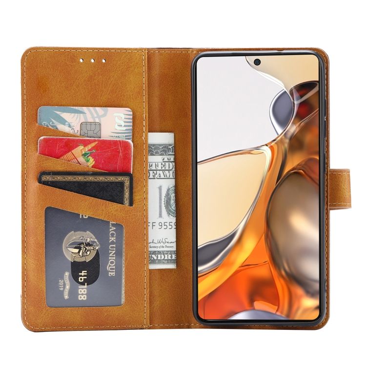 Knižkové puzdro Unique hnedé – Xiaomi 11T / 11T Pro | Kryty na mobil Kryty na mobil | Knižkové puzdro Unique hnedé – Xiaomi 11T / 11T Pro | Kryty na mobil