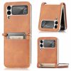 Kryty na mobil | Kryt Litchi Pattern Folding Leather ružový – Samsung Galaxy Z Flip 3 | Kryty na mobil