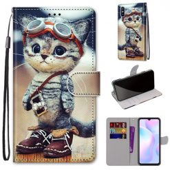 Kryty na mobil | Knižkové puzdro Trendy Cross case Mačka – Xiaomi Redmi 9A / 9AT | Kryty na mobil