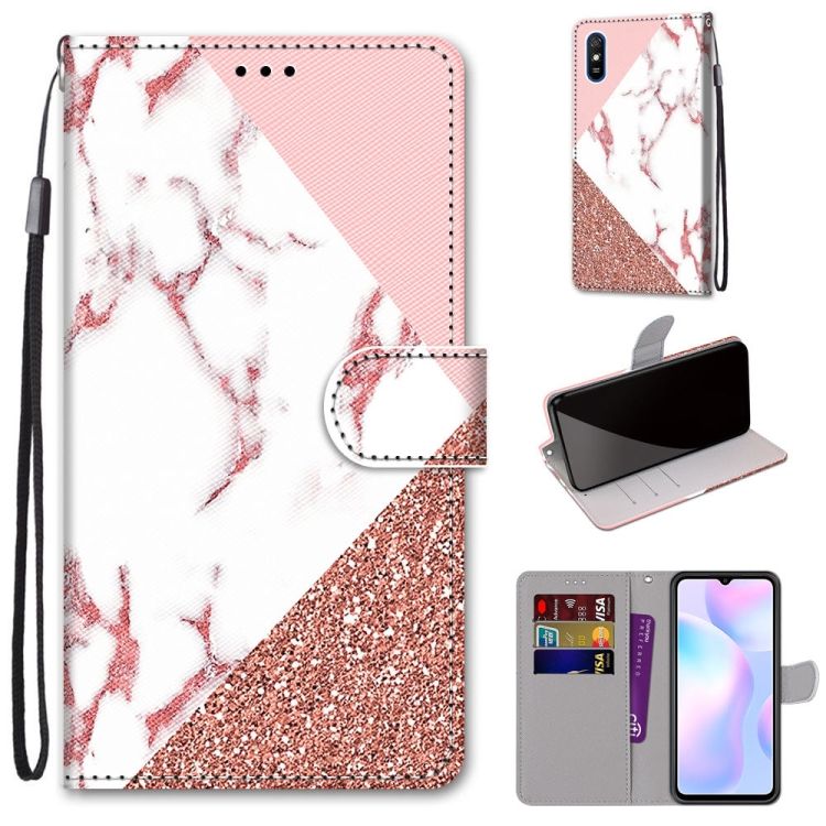 Knižkové puzdro Trendy Cross case Ružový kameň – Xiaomi Redmi 9A / 9AT | Kryty na mobil Kryty na mobil | Knižkové puzdro Trendy Cross case Ružový kameň – Xiaomi Redmi 9A / 9AT | Kryty na mobil