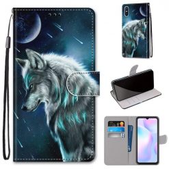 Kryty na mobil | Knižkové puzdro Trendy Cross case Nočný vlk – Xiaomi Redmi 9A / 9AT | Kryty na mobil